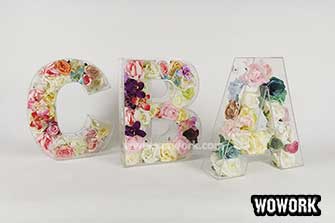 acrylic flower letters-38cm